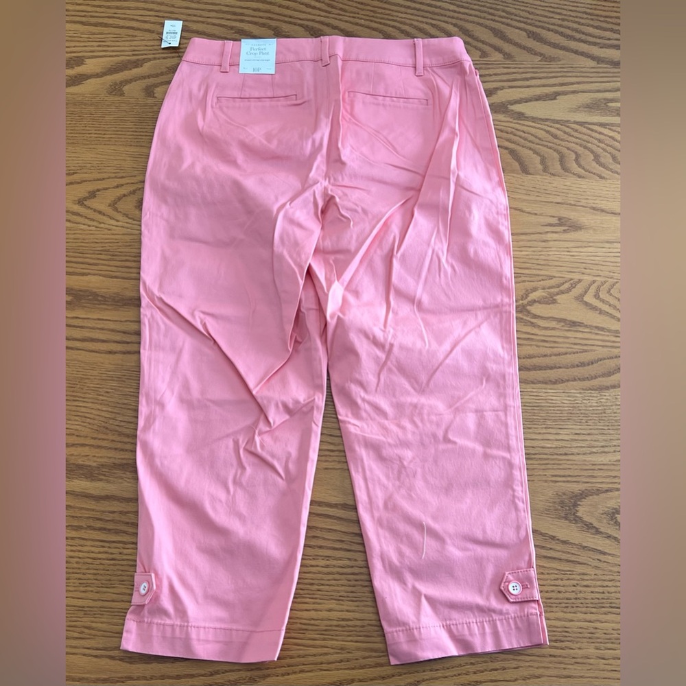 NWT Talbots Perfect Crop Pant Size 10 PETITE in Coral - Picture 4 of 6